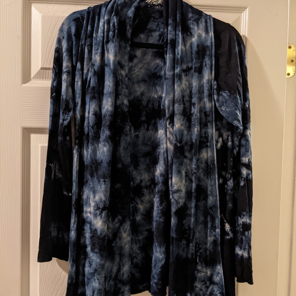 TR Wild at Heart Blue TyeDye Cardigan